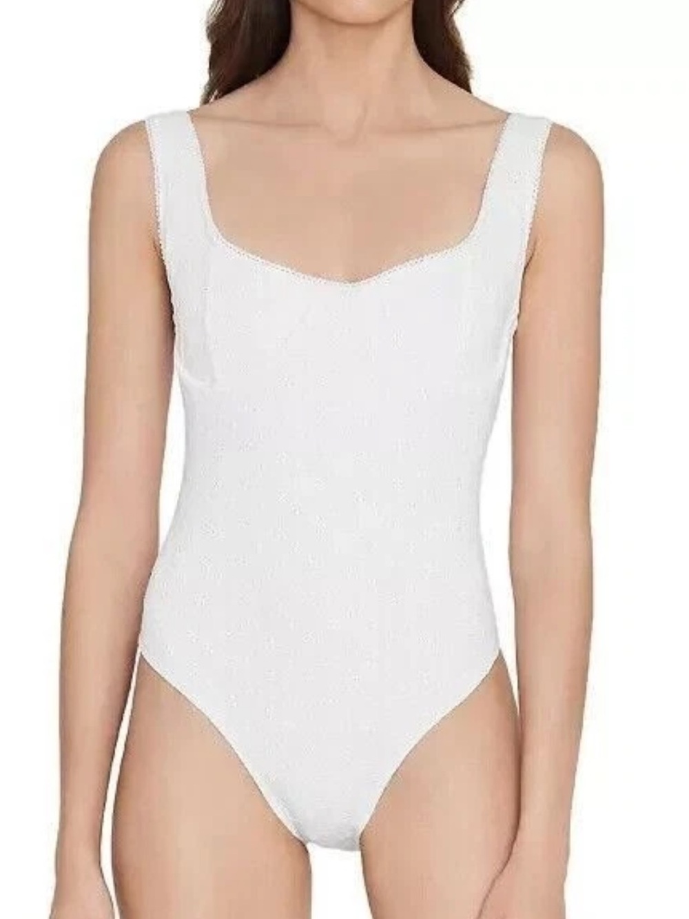 Faithfull the Brand White Eyelet Underwire Swimsuit Sz M
